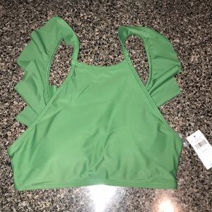 XS Aerie ruffle bikini top NWT